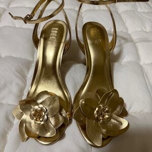 INC Gold Floral Women's Heels